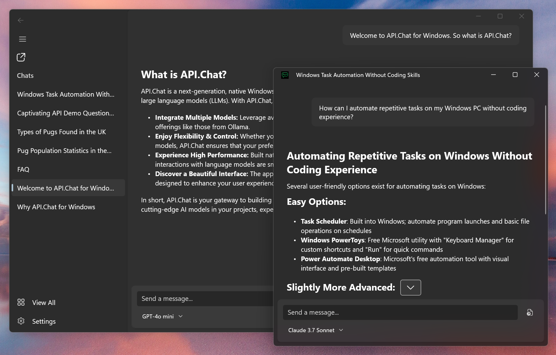 API.chat interface screenshot