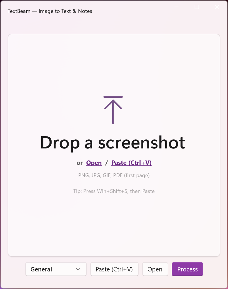 TextBeam Screenshot